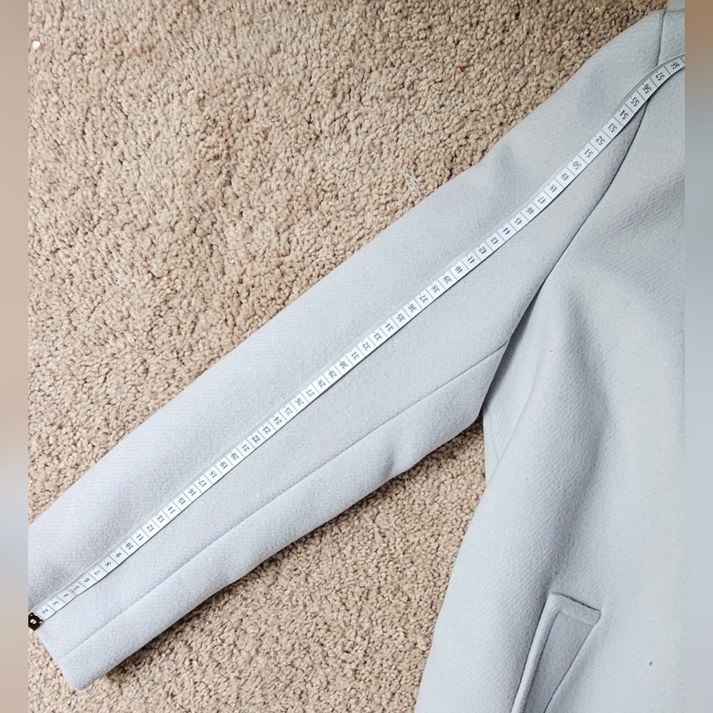 Zara Women's Soft Ligth Blue Trench Coat - Picture 9 of 14